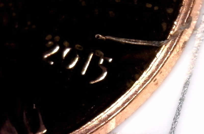 2015-P-Lincoln-Cent-With-Hanging-Piece-Of-Rim-Burr-Attached!-Insane-Find!